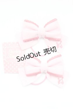 画像1: Shirley Temple / ST刺繍リボンヘアゴム  ピンク T-26-02-24-006-ET-AC-SA-ZT633-F005