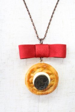 画像2: Q-pot. / 白雪姫/アップルパイネックレス  ブラウン T-26-02-24-032-QP-AC-SA-ZT