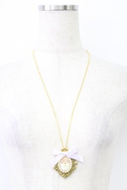 画像1: Amavel / リボン&スワンパールネックレス  ゴールドＸ白 T-26-02-24-033-CA-AC-SA-ZT