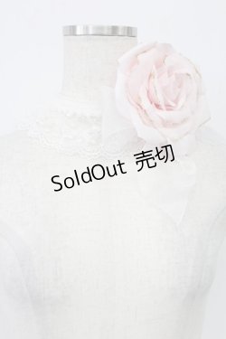 画像1: BABY,THE STARS SHINE BRIGHT / くみゃPrincessコサージュチョーカー  白Ｘピンク T-26-02-24-046-BA-ZA-SA-ZT