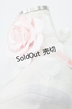 画像2: BABY,THE STARS SHINE BRIGHT / くみゃPrincessコサージュチョーカー  白Ｘピンク T-26-02-24-046-BA-ZA-SA-ZT