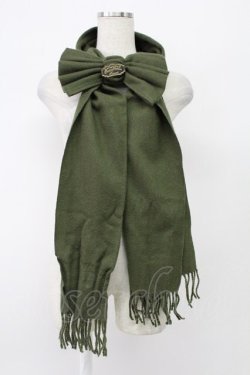 画像1: Amavel / リボンマフラー  カーキ T-26-02-24-050-CA-ZA-SA-ZT