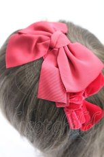 画像2: Shirley Temple / ダブルリボンカチューシャ  赤 T-26-02-24-010-ET-AC-SA-ZT633-F004 (2)