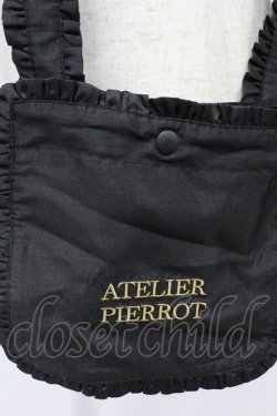 画像3: ATELIER PIERROT / ロゴ刺繍ポシェット  黒 T-26-02-24-058-EL-BG-SA-ZT