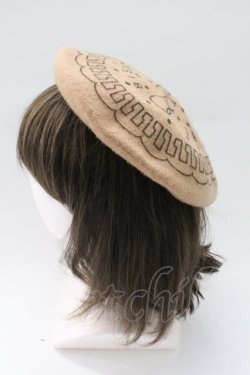 画像3: Q-pot. / ビスケットベレー帽  ブラウン T-26-02-24-061-QP-AC-SA-ZT