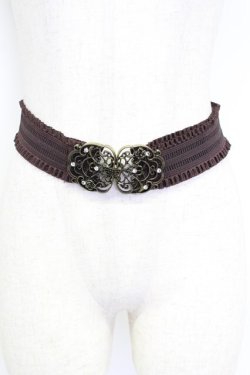 画像1: axes femme / 蝶モチーフベルト  ブラウンＸゴールド T-26-02-24-063-AX-ZA-SA-ZT