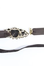 画像4: axes femme / ハートモチーフ細ベルト  ゴールドＸブラウン T-26-02-24-064-AX-ZA-SA-ZT633-F006 (4)