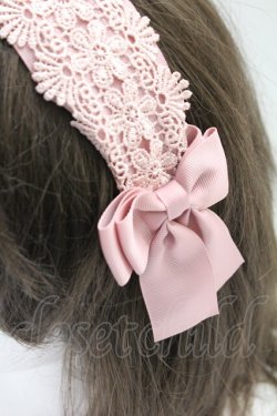 画像2: m petit by misako / TT*AMレースカチューシャ  中桃 T-26-02-24-011-LO-AC-SA-ZT