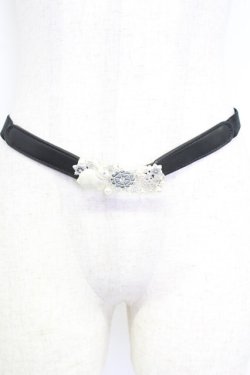 画像1: axes femme / 雪うさぎ細ベルト  黒Ｘシルバー T-26-02-24-067-AX-ZA-SA-ZT