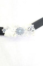 画像2: axes femme / 雪うさぎ細ベルト  黒Ｘシルバー T-26-02-24-067-AX-ZA-SA-ZT445-F008 (2)