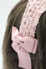 画像4: m petit by misako / TT*AMレースカチューシャ  中桃 T-26-02-24-011-LO-AC-SA-ZT633-F004 (4)
