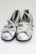 Angelic Pretty / Tea Partyシューズ LL シルバー T-26-02-24-074-AP-SH-SA-ZT