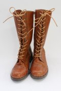 PINK HOUSE / 編み上げZIPブーツ 3(M) ブラウン T-26-02-24-075-LO-SH-SA-ZT