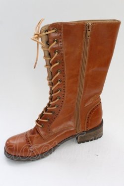画像5: PINK HOUSE / 編み上げZIPブーツ 3(M) ブラウン T-26-02-24-075-LO-SH-SA-ZT