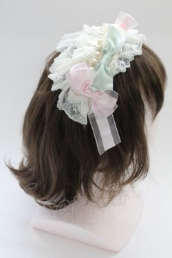 画像2: BABY,THE STARS SHINE BRIGHT / Junoの祝福と鳥たちのAriaリボンカチューシャ  ピンクＸミントＸアイボリー T-26-02-24-014-BA-AC-SA-ZT