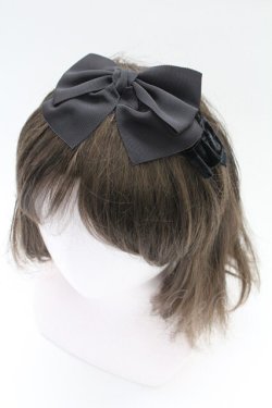 画像1: Shirley Temple / ダブルリボンカチューシャ  黒 T-26-02-24-017-ET-AC-SA-ZT