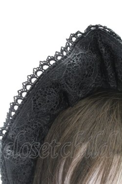 画像3: axes femme kawaii / ベルベットドールハーフボンネット  黒 T-26-02-24-018-AX-AC-SA-ZT