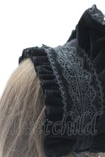画像4: axes femme kawaii / ベルベットドールハーフボンネット  黒 T-26-02-24-018-AX-AC-SA-ZT633-F005 (4)