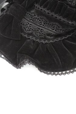 画像5: axes femme kawaii / ベルベットドールハーフボンネット  黒 T-26-02-24-018-AX-AC-SA-ZT