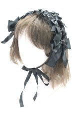 画像1: BABY,THE STARS SHINE BRIGHT / Siestaヘッドドレス  黒 T-26-02-24-019-BA-AC-SA-ZT633-F004 (1)