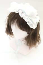 画像1: Chalmiere / ハッピードリームキティヘッドドレス  サックスＸ白 T-26-02-24-020-0-AC-SA-ZT633-F004 (1)