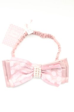 画像1: Shirley Temple / ドットリボンヘアバンド  ピンク T-26-02-24-022-ET-AC-SA-ZT