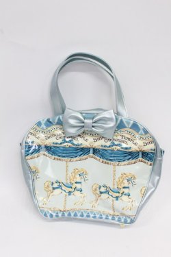 画像1: Shirley Temple / カルーセルハンドバッグ  サックス T-26-02-25-021-ET-BG-SA-ZT