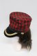 画像6: MALKOMALKA / タータンチェックハット  赤チェックＸ黒 T-26-02-25-026-PU-AC-SA-ZT (6)