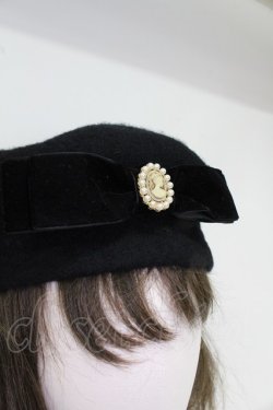 画像4: m petit by misako / AMモチーフリボンベレー帽 57.5cm クロ T-26-02-25-029-0-AC-OW-ZT