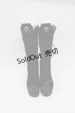 画像1: DimMoire / HeartCore編み上げブーツ M ブラック スウェード T-26-02-25-033-0-SH-IG-ZTK039