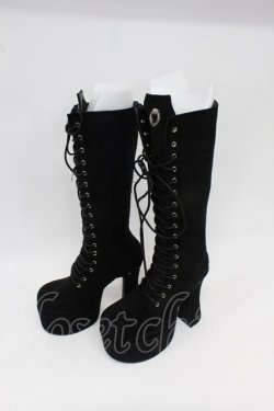 画像2: DimMoire / HeartCore編み上げブーツ M ブラック スウェード T-26-02-25-033-0-SH-IG-ZT