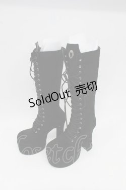 画像2: DimMoire / HeartCore編み上げブーツ M ブラック スウェード T-26-02-25-033-0-SH-IG-ZTK039