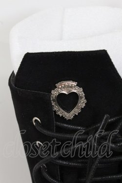 画像3: DimMoire / HeartCore編み上げブーツ M ブラック スウェード T-26-02-25-033-0-SH-IG-ZT