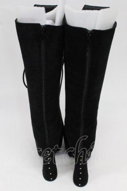画像4: DimMoire / HeartCore編み上げブーツ M ブラック スウェード T-26-02-25-033-0-SH-IG-ZT