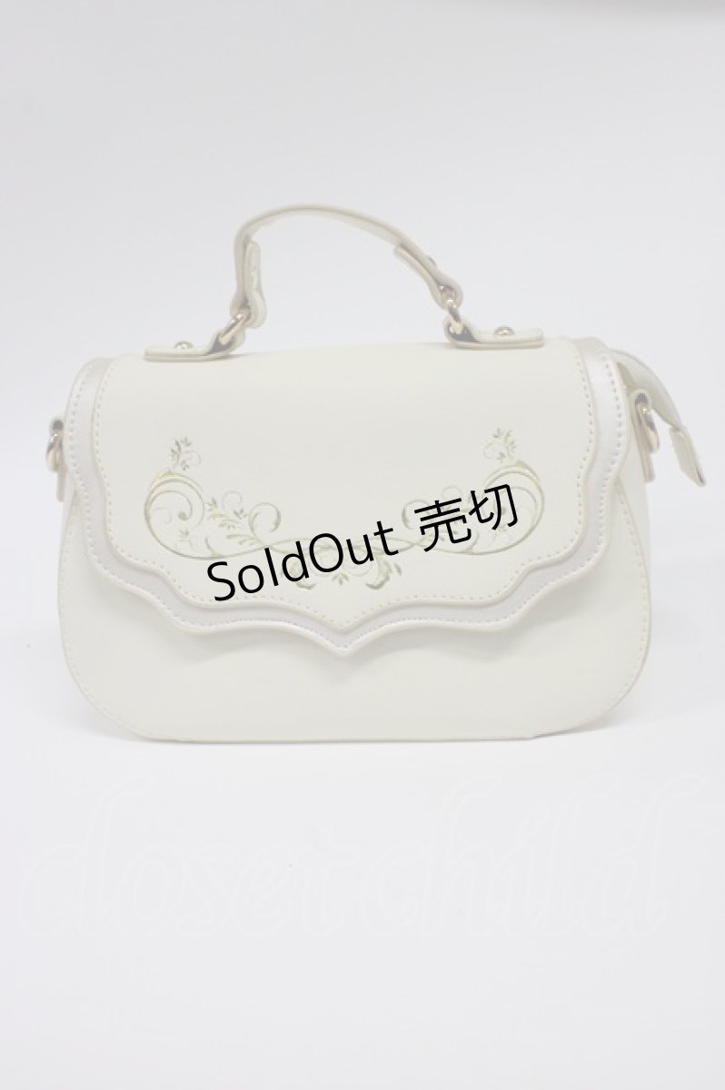 画像1: Elegant Simple Bronzing / Printed Envelopeバッグ  アイボリー T-26-02-25-010-PU-BG-SA-ZTK038 (1)