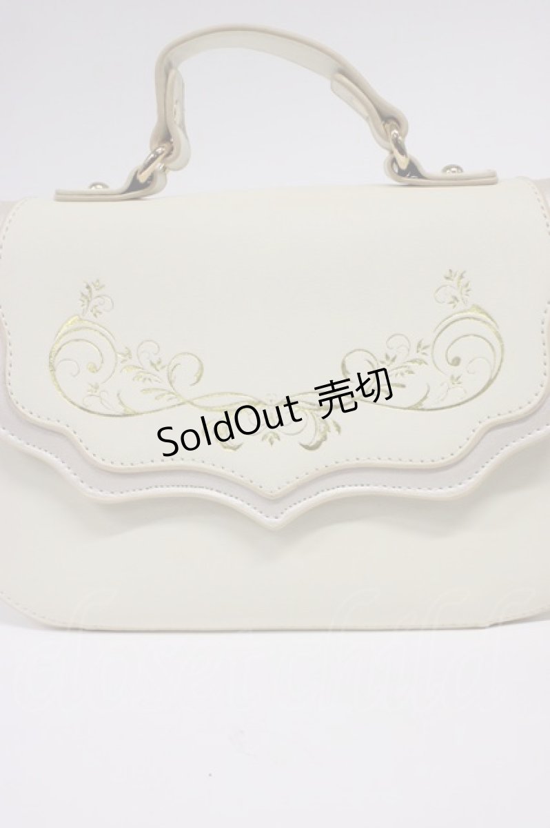 画像2: Elegant Simple Bronzing / Printed Envelopeバッグ  アイボリー T-26-02-25-010-PU-BG-SA-ZTK038 (2)
