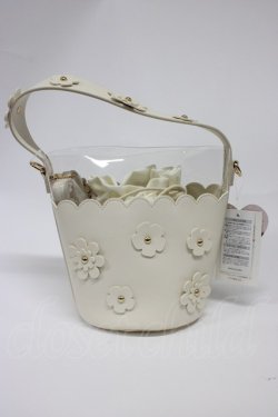 画像1: Hudson Honey / TT*makiフラワーバケツバッグ  濃白 T-26-02-25-011-PU-BG-SA-ZT
