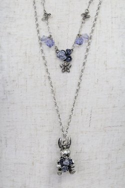 画像1: axes femme / フラワーウサギネックレス  シルバー T-26-02-26-026-AX-AC-SA-ZT
