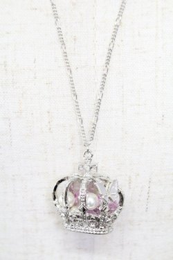 画像1: axes femme / クラウンＸ蝶々ネックレス  シルバー T-26-02-26-028-AX-AC-SA-ZT