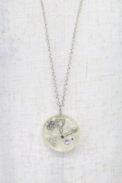 画像1: axes femme / クリア丸型ネックレス  クリアＸシルバー T-26-02-26-035-AX-AC-SA-ZT