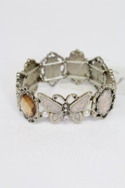 画像1: axes femme / 蝶々Ｘビジューブレスレット  ゴールド T-26-02-26-039-AX-AC-SA-ZT