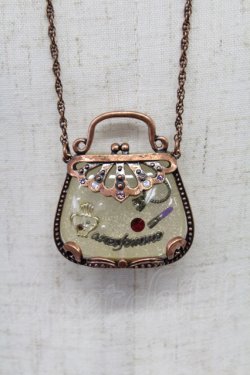 画像2: axes femme / バッグ型モチーフネックレス  ブラウン T-26-02-26-045-AX-AC-SA-ZT