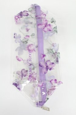 画像4: axes femme / オリジナル柄クリアポーチ  パープル T-26-02-26-010-AX-ZA-SA-ZT