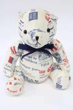 画像1: F i.n.t / テディベア  ブルー×レッド T-26-02-26-002-CA-ZA-SA-ZT