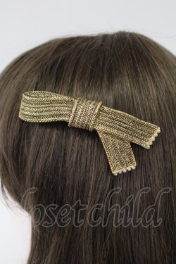 画像2: INGEBORG / リボンモチーフバレッタ  ゴールド T-26-02-26-014-LO-AC-OW-ZT