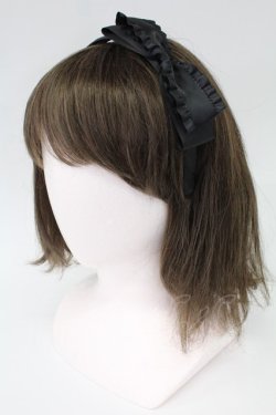 画像1: m petit by misako / AMリボンカチューシャ  黒 T-26-02-26-016-LO-AC-SA-ZT