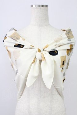 画像1: INGEBORG / 香水瓶柄ストール  シロ T-26-02-26-018-LO-ZA-OW-ZT