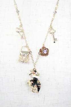 画像1: axes femme / ロマンスラビットネックレス  クロ T-26-02-26-023-AX-AC-SA-ZT