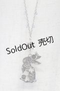 axes femme / お花透かしウサギネックレス  シルバー T-26-02-26-024-AX-AC-SA-ZT635-F001