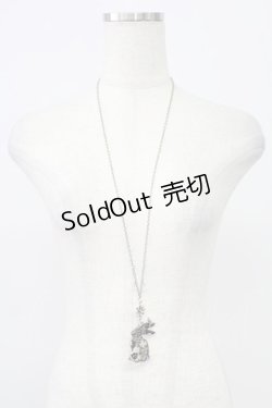 画像2: axes femme / お花透かしウサギネックレス  シルバー T-26-02-26-024-AX-AC-SA-ZT635-F001